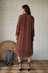 Dropped Shoulder Shirt Dress
